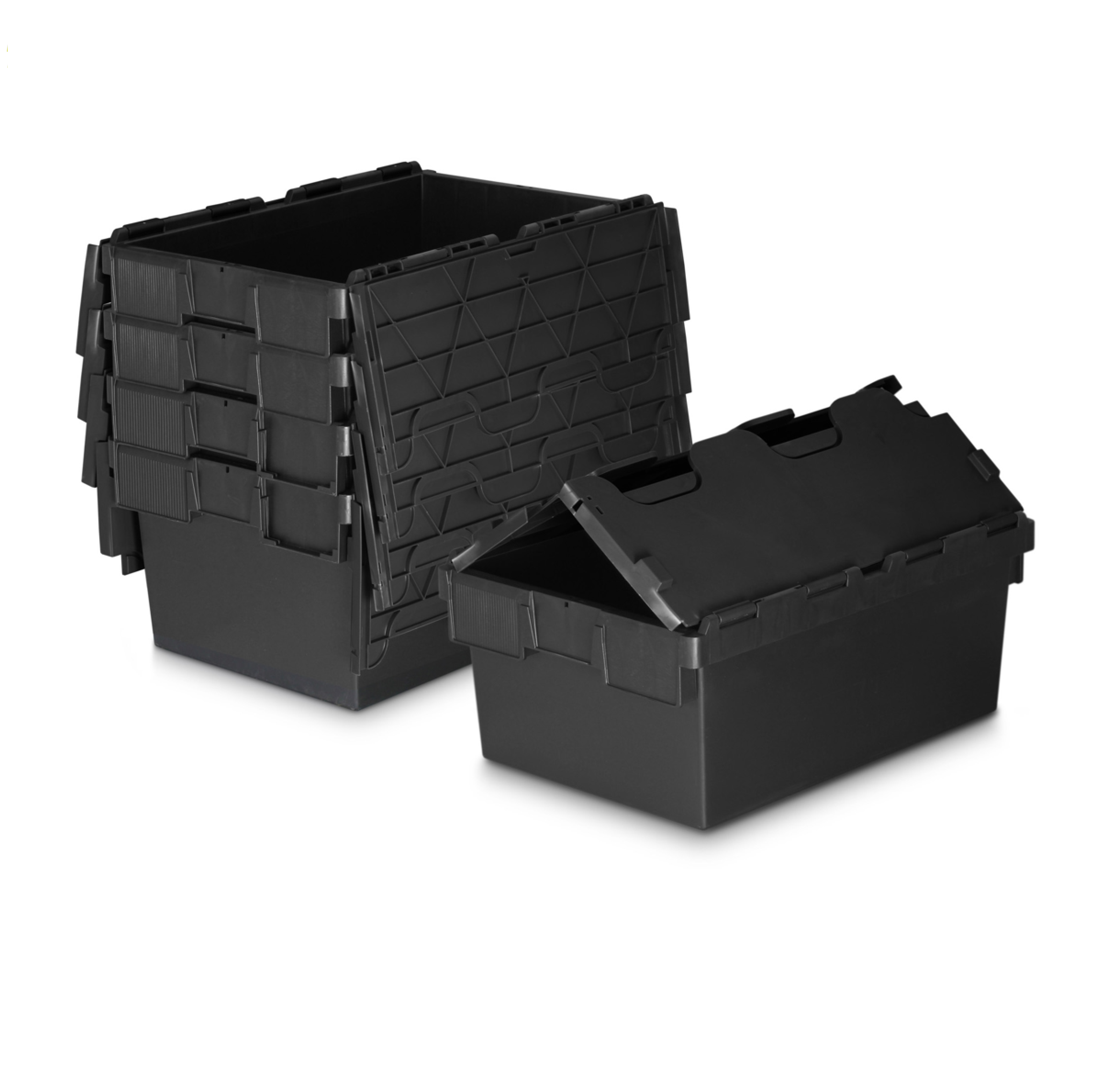 *Pallet of 80 with Dolly & Seals* 40L Attached Lid Container Original Totebox - (600 x 400 x 250h mm)